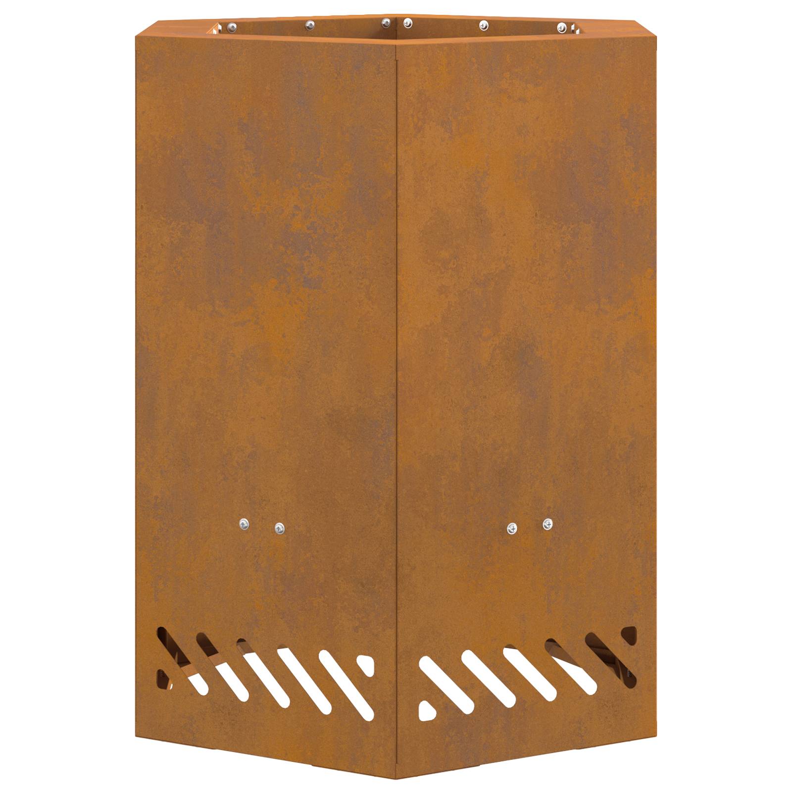 vidaXL Feuerstelle Rauchfrei Sechseckig 38x38x51 cm Cortenstahl