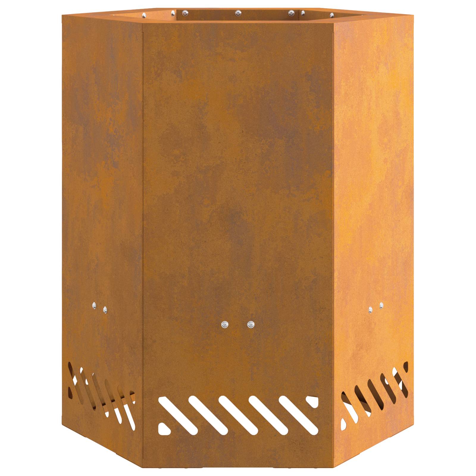 vidaXL Feuerstelle Rauchfrei Sechseckig 38x38x51 cm Cortenstahl