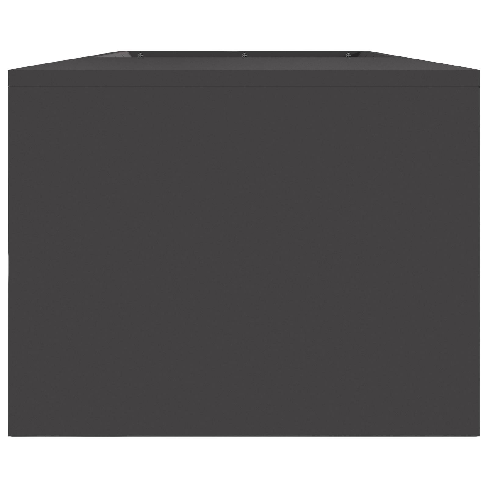 vidaXL Feuerstelle mit Holzlager Schwarz 160x45x35 cm Stahl