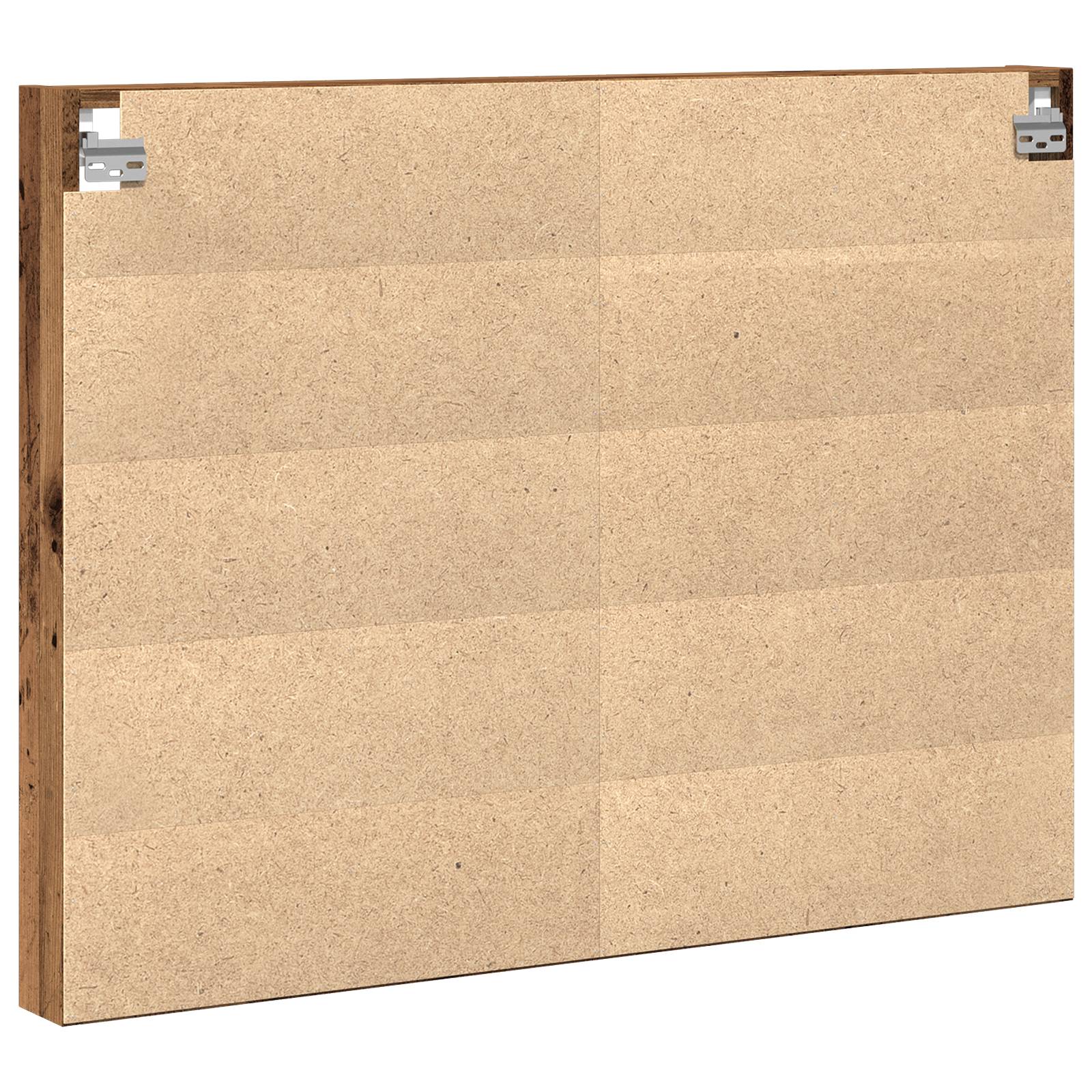 vidaXL Vitrinenschrank Altholz 100x8,5x75 cm Holzwerkstoff