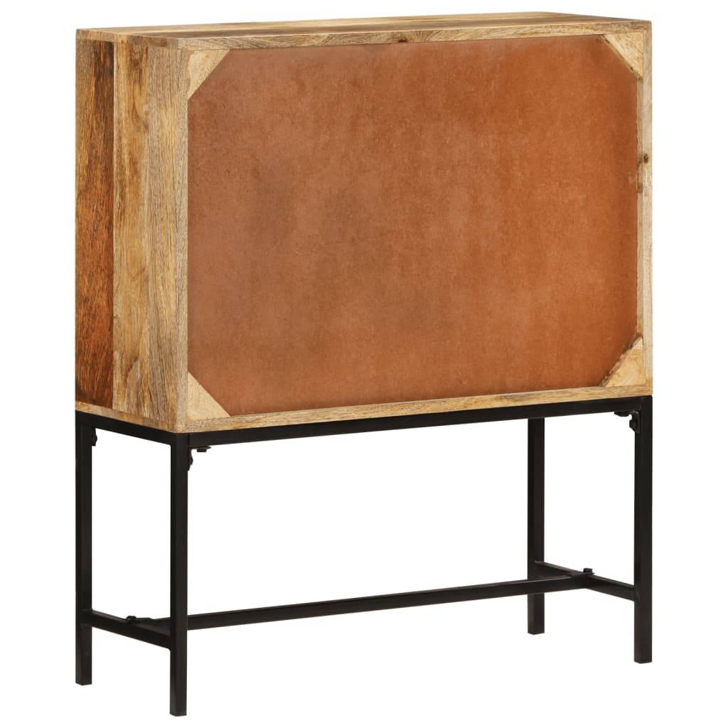 vidaXL Highboard 80x30x95 cm Massives Raues Mangoholz