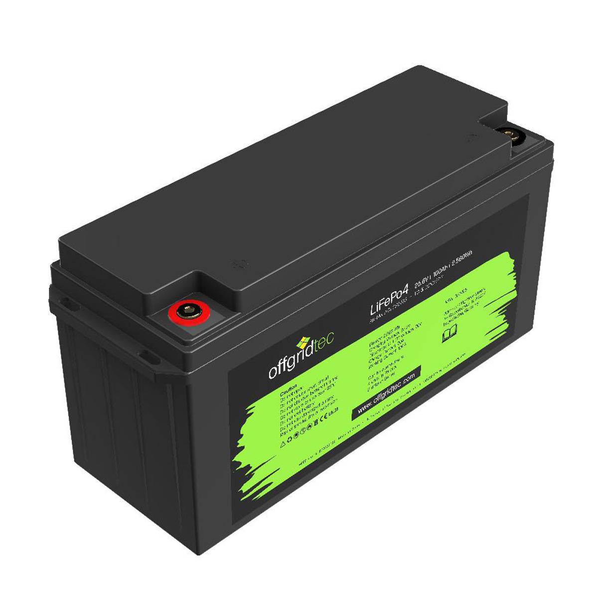 Offgridtec LifePo4 Akku 25,6/100 25,6V 100Ah BMS integriert 2560Wh