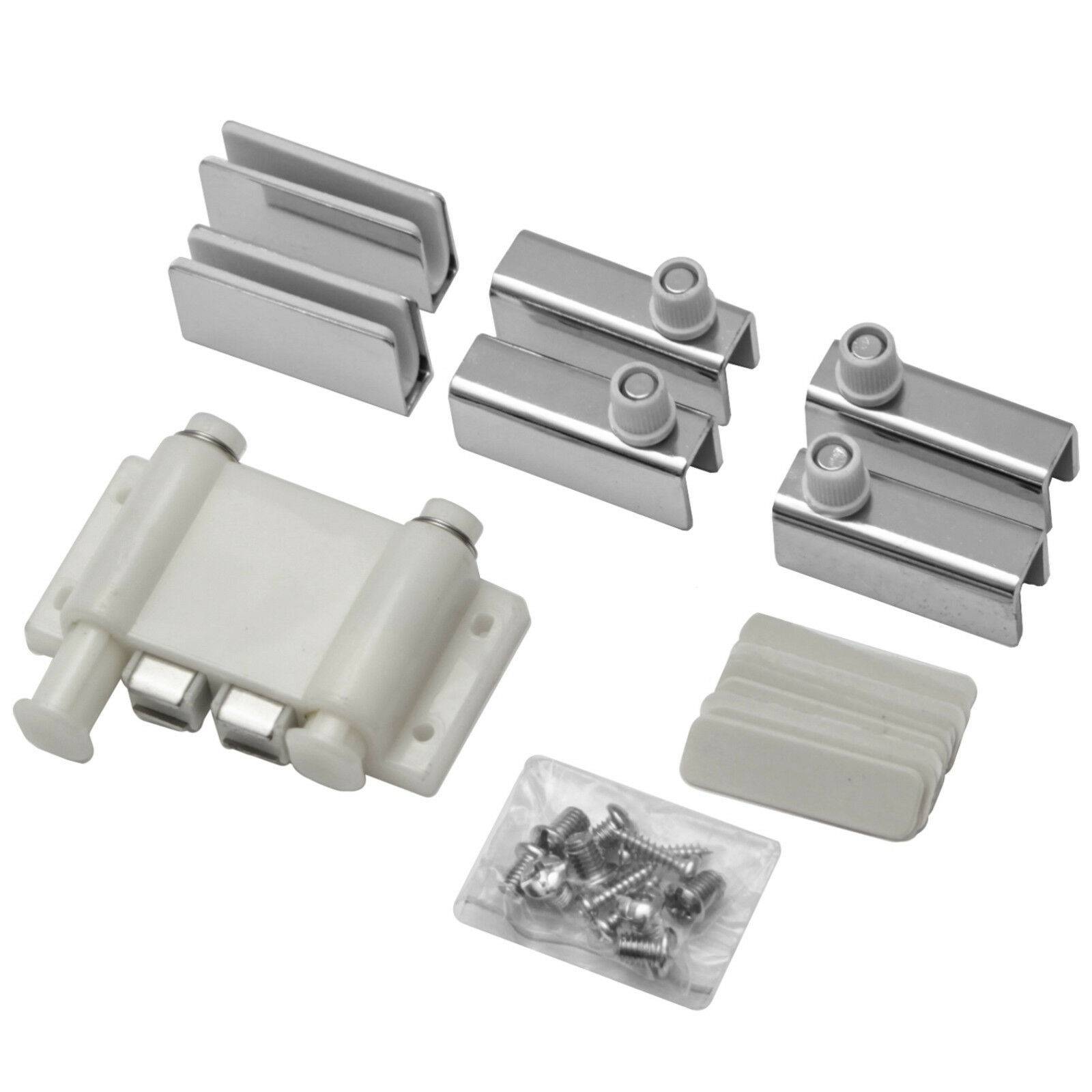 Druckmagnetschnäpper SET Glastür Schrank Scharnier Magnetschnapper Schnäpper