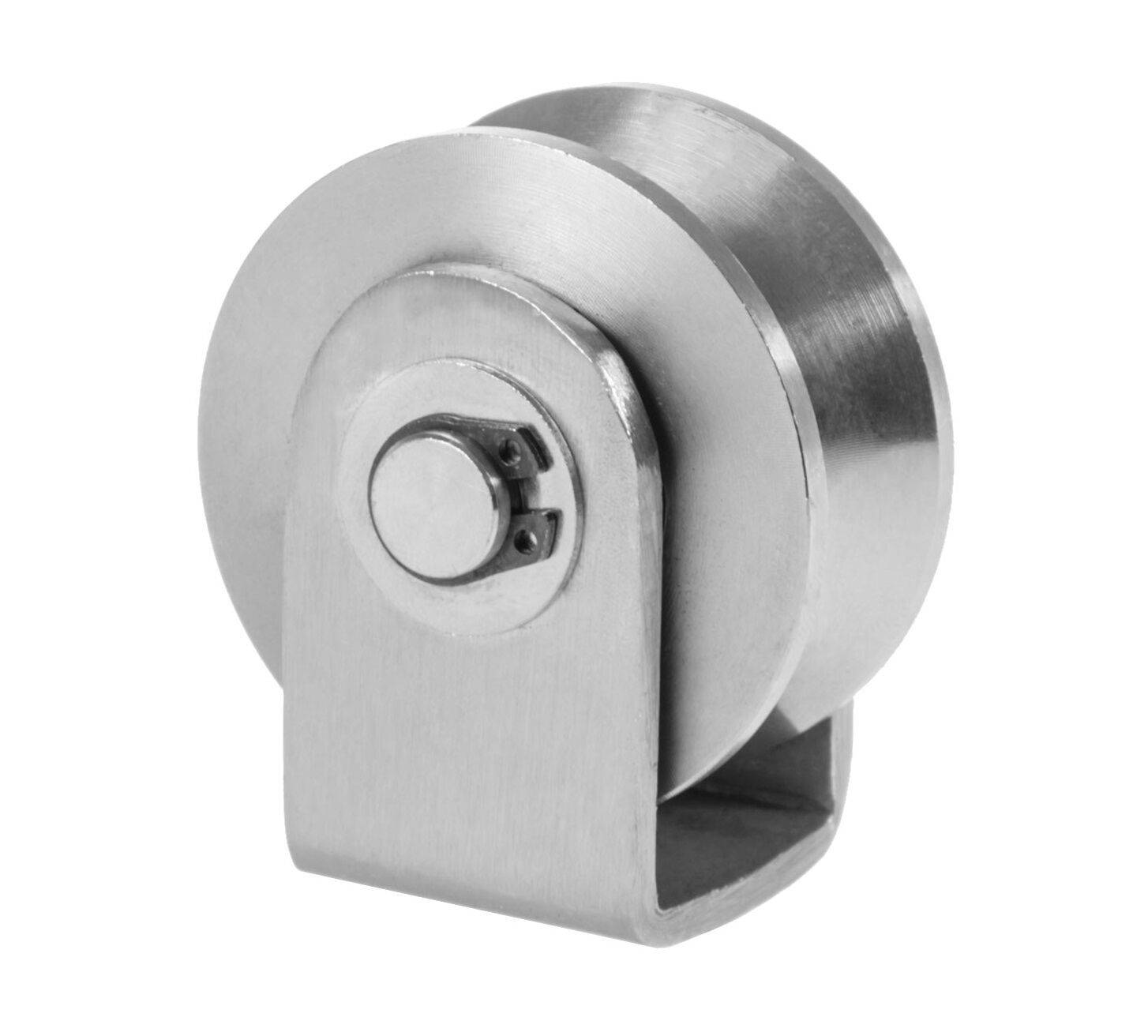 Edelstahl V4A Torrolle Hohlkehle Schiebetor Schiebetür Rolltür Rolltor Laufrolle