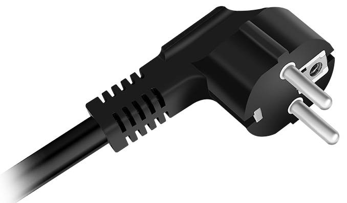 Eine Nahaufnahme eines schwarzen RJ45-Ethernet-Steckers mit einem geschirmten Kabel, die klare Details des Steckergehäuses und der Zugentlastung zeigt.