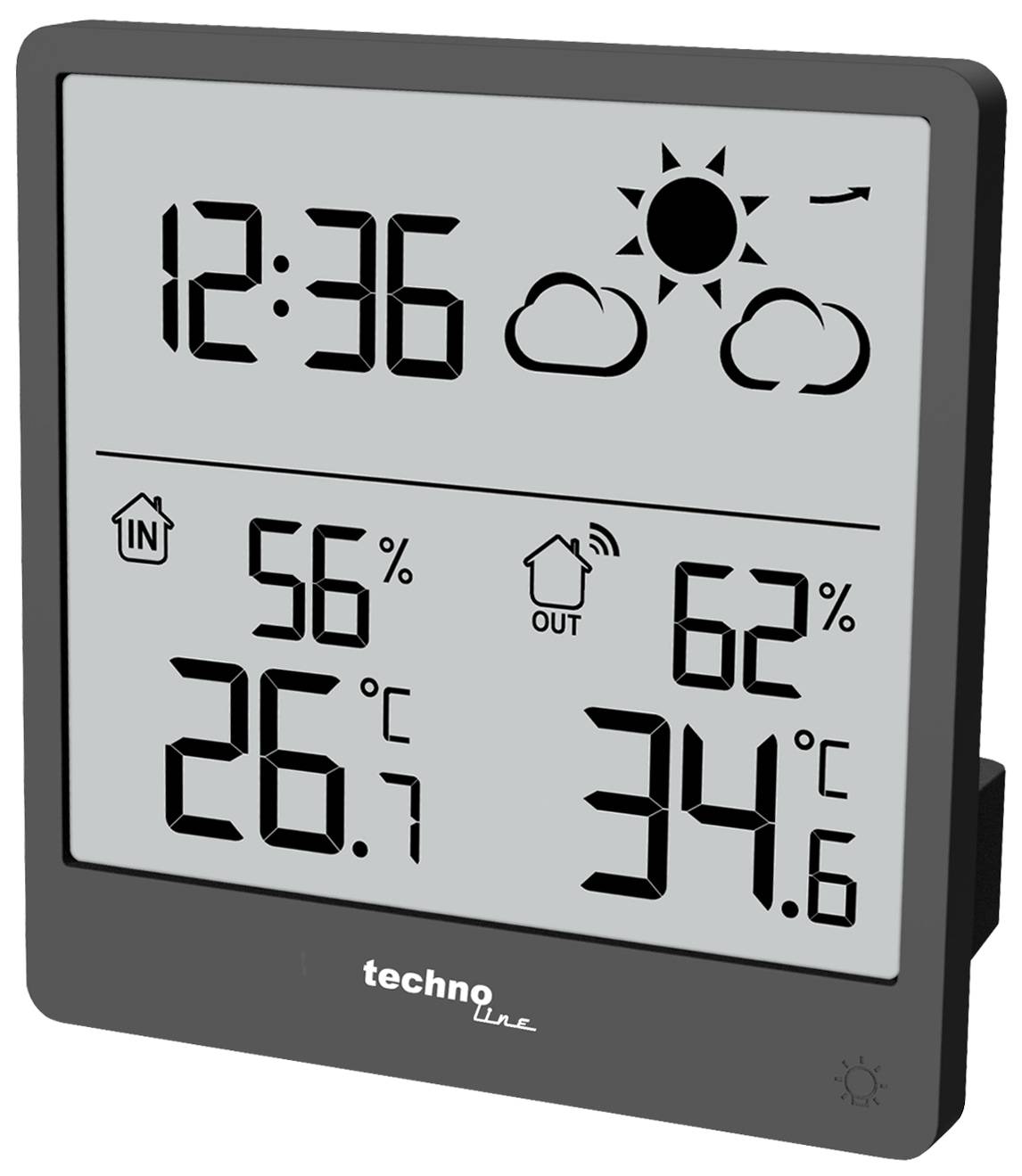 TECHNOLINE Wetterstation WS9138, extra slim, grau