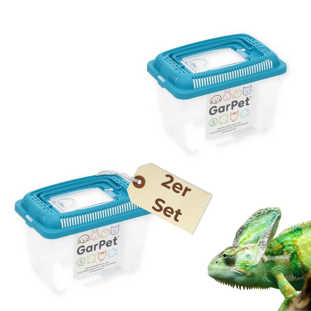 2x Faunabox S Faunarium Transport Quarantäne Box Tierbeobachtung Urzeitkrebse Triops Heimchen Spinnen Insekten Box Kunststoff