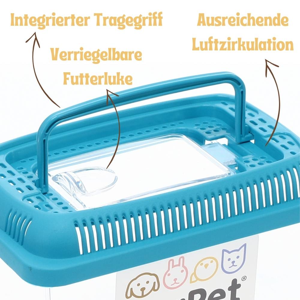 2x Faunabox L Faunarium Transport Quarantäne Box Tierbeobachtung Urzeitkrebse Triops Heimchen Spinnen Insekten Box Kunststoff
