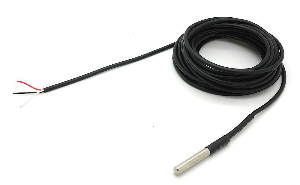 DS18B20 IC digitaler Temperatursensor wasserdicht - Kabellänge: 5,00 m