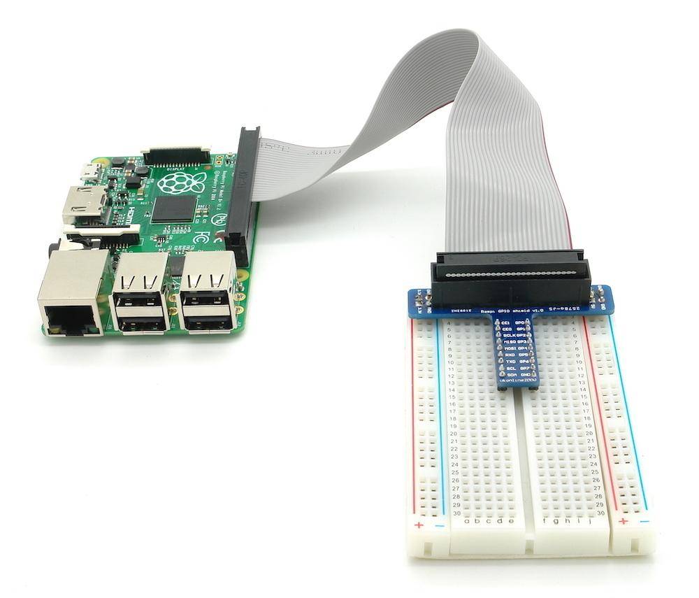 GPIO Adapter-Kabel für Raspberry Pi, 40 Pin Buchse > 26 Pin Buchse, grau, 15cm
