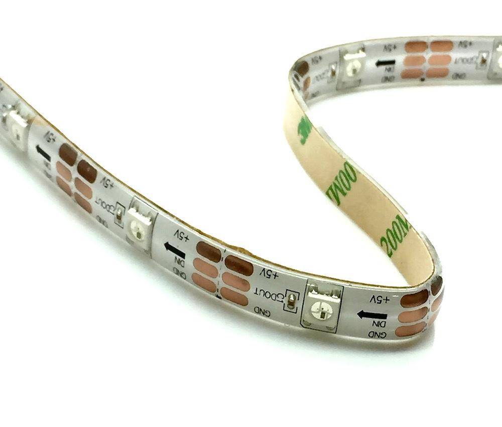 digitaler LED RGB NeoPixel Stripe, IP65 vergossen, 30 LEDs/m, schwarze Leiterbahn, 5m Rolle