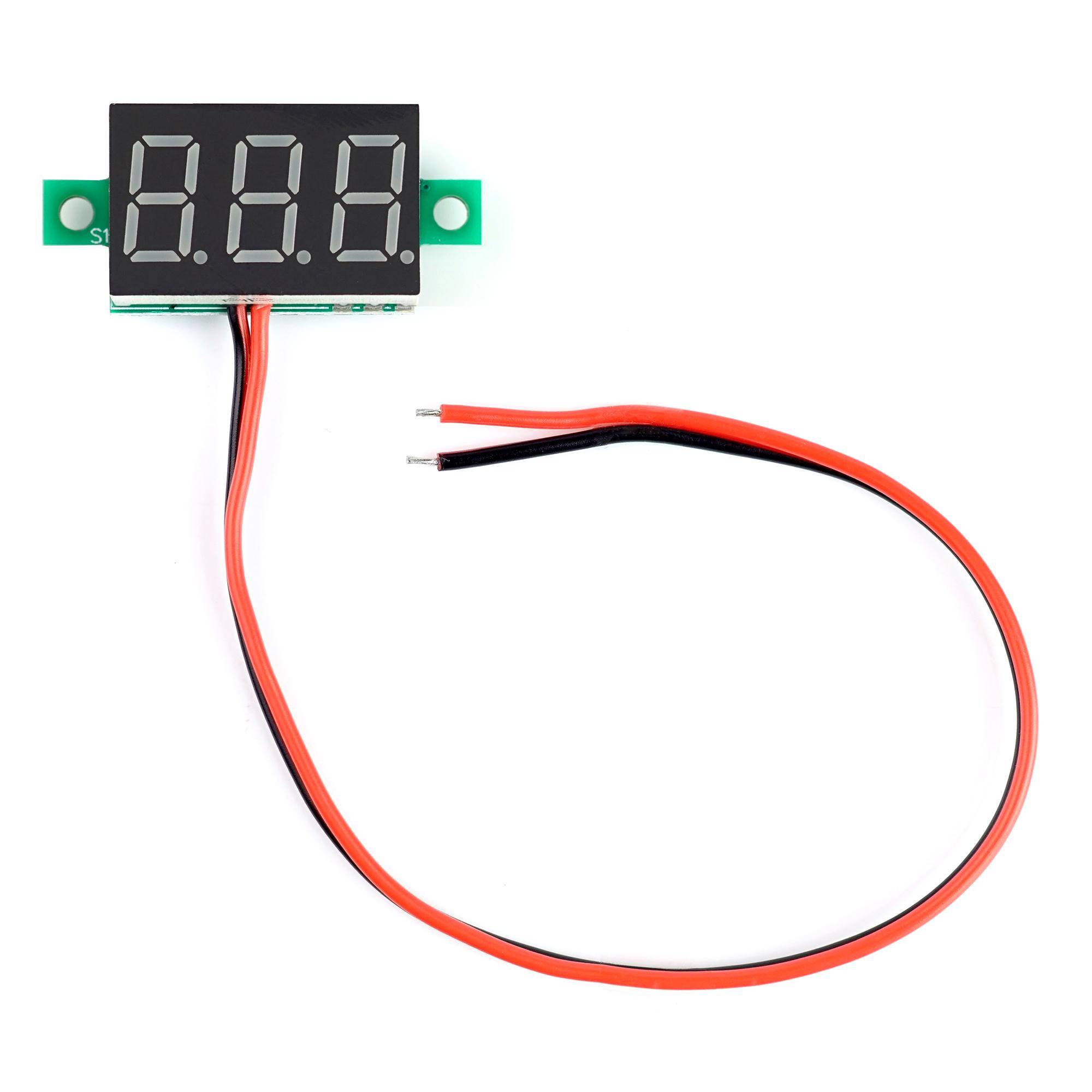 0,28" Mini Digital-Voltmeter mit LED Anzeige, 3,2-30V, 2-Wire, grün
