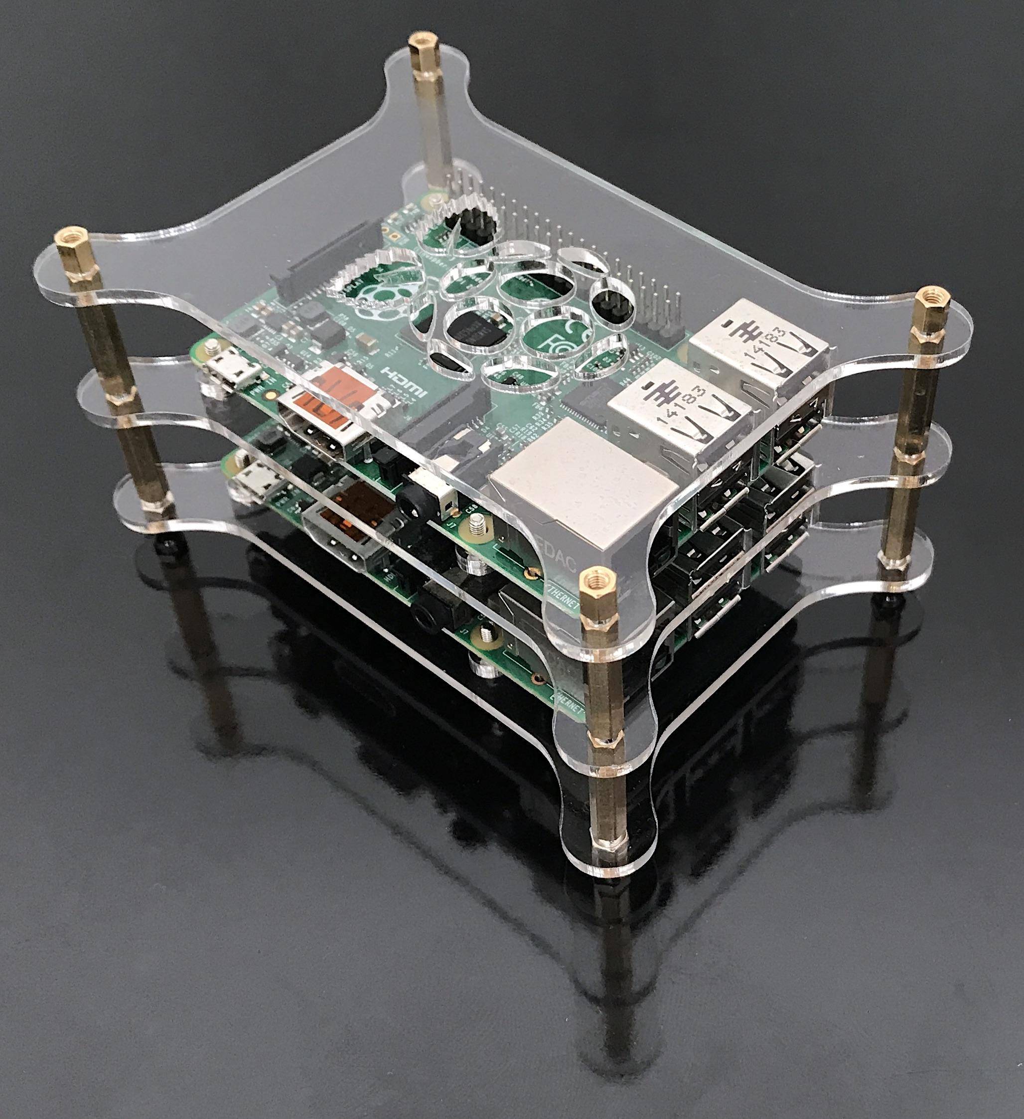 stapelbares Acryl Gehäuse für Raspberry Pi - transparent