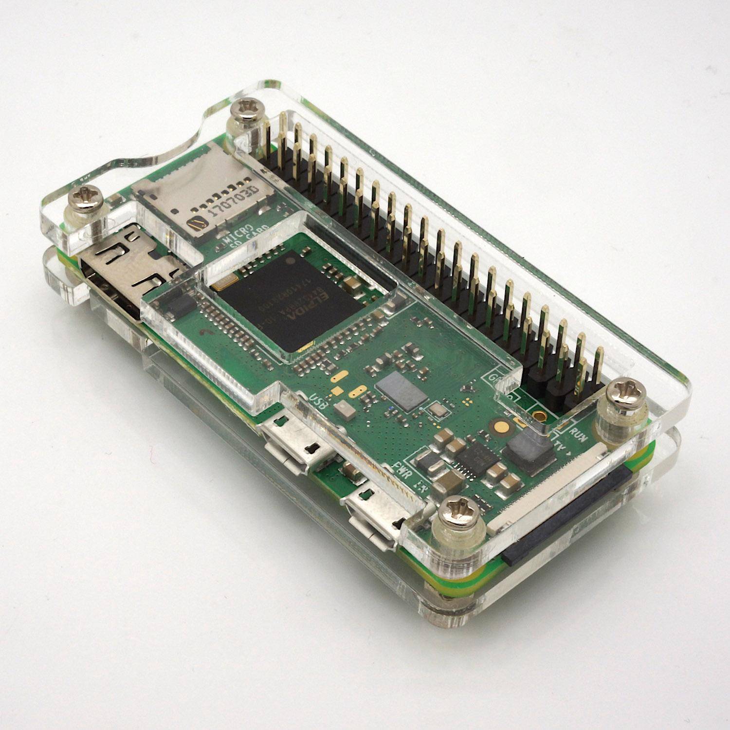 Acryl Gehäuse für Raspberry Pi Zero W / WH - Farbe: transparent