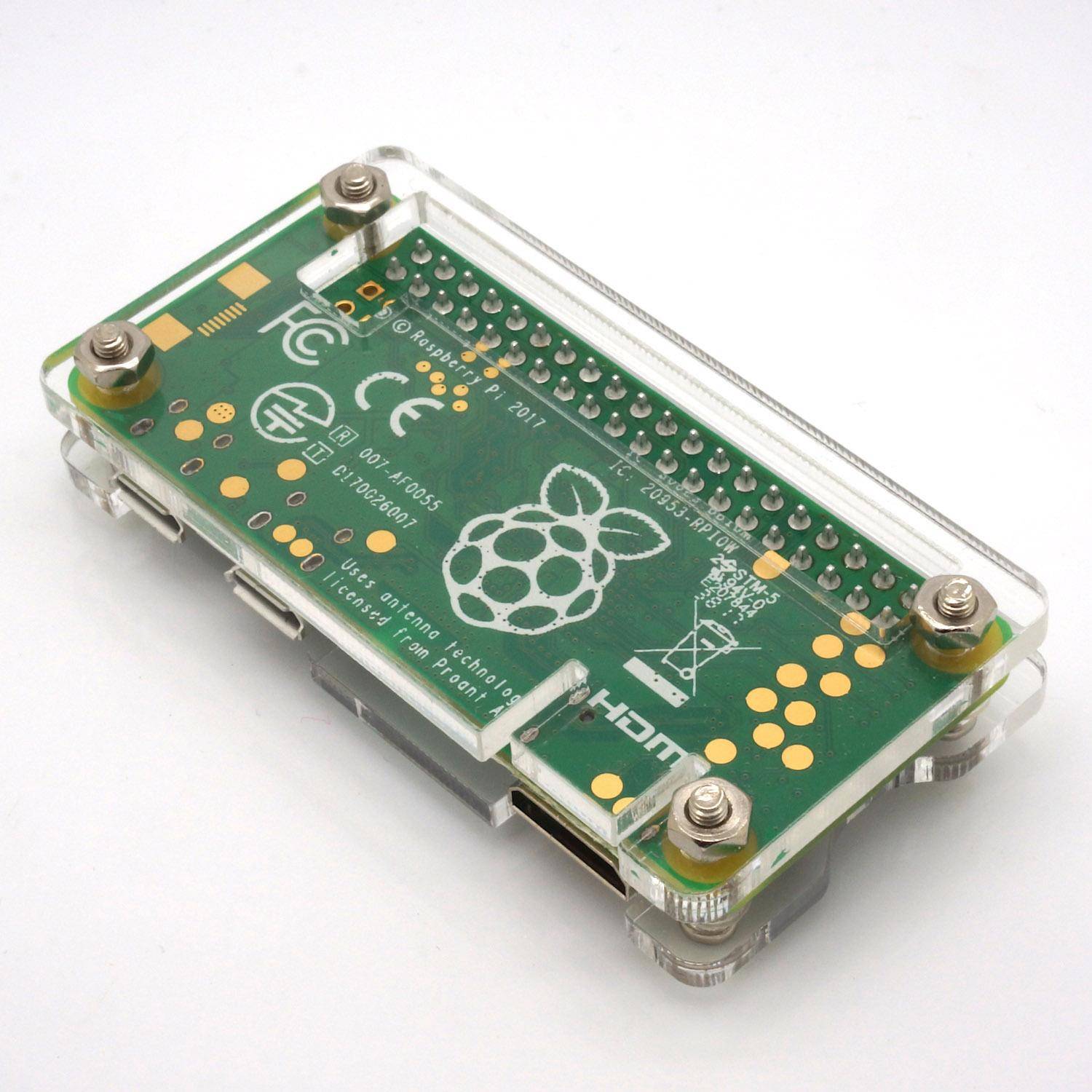 Acryl Gehäuse für Raspberry Pi Zero W / WH - Farbe: transparent