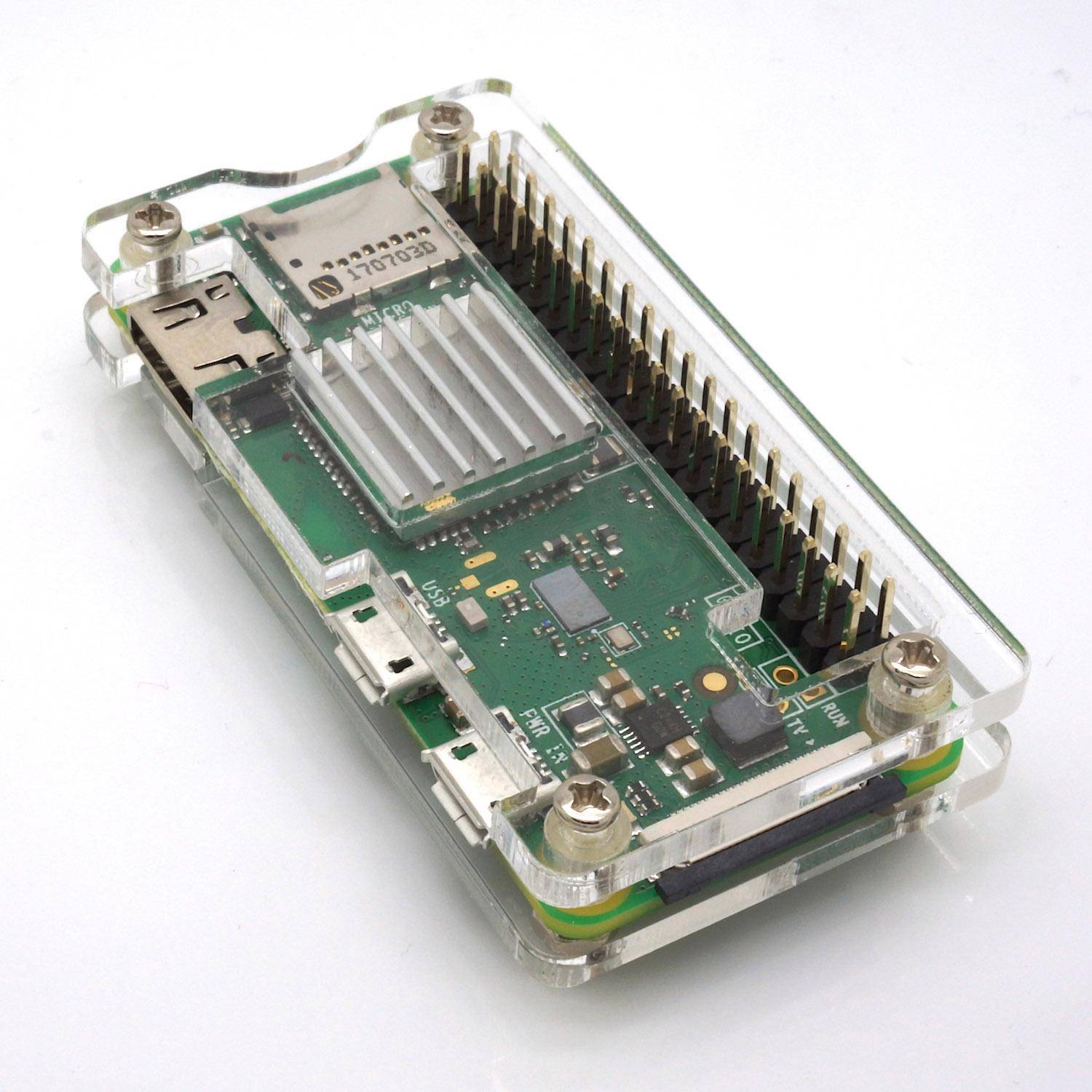 Acryl Gehäuse für Raspberry Pi Zero W / WH - Farbe: transparent