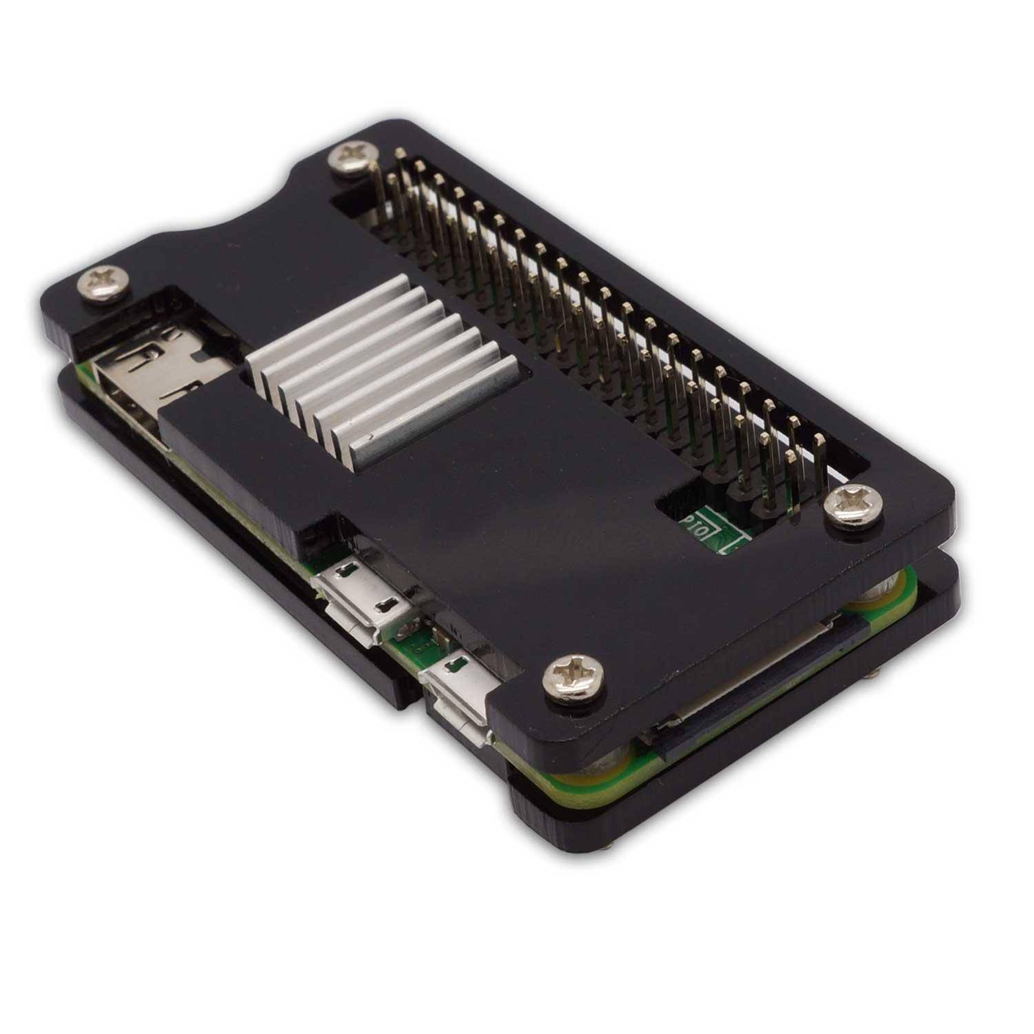 Acryl Gehäuse für Raspberry Pi Zero W / WH - Farbe: schwarz