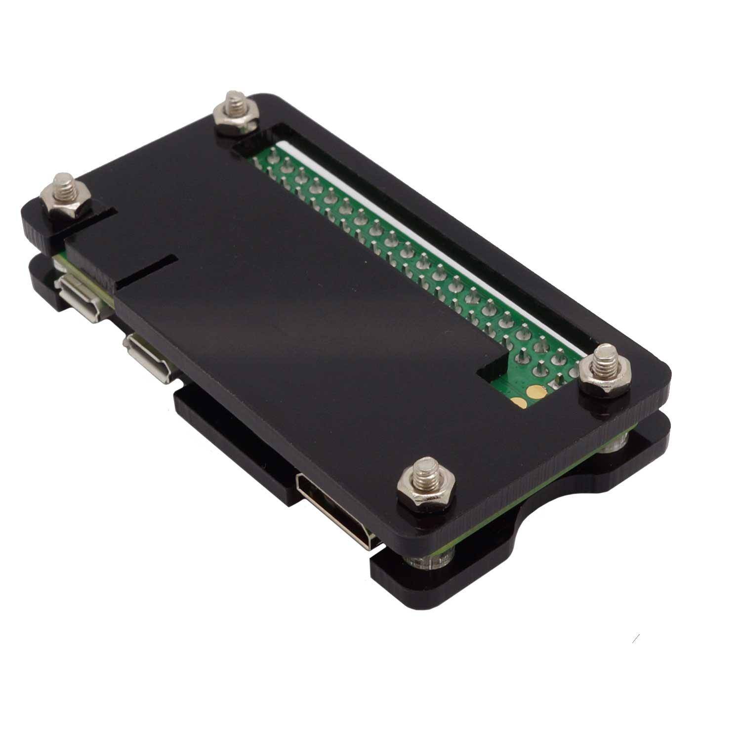 Acryl Gehäuse für Raspberry Pi Zero W / WH - Farbe: schwarz