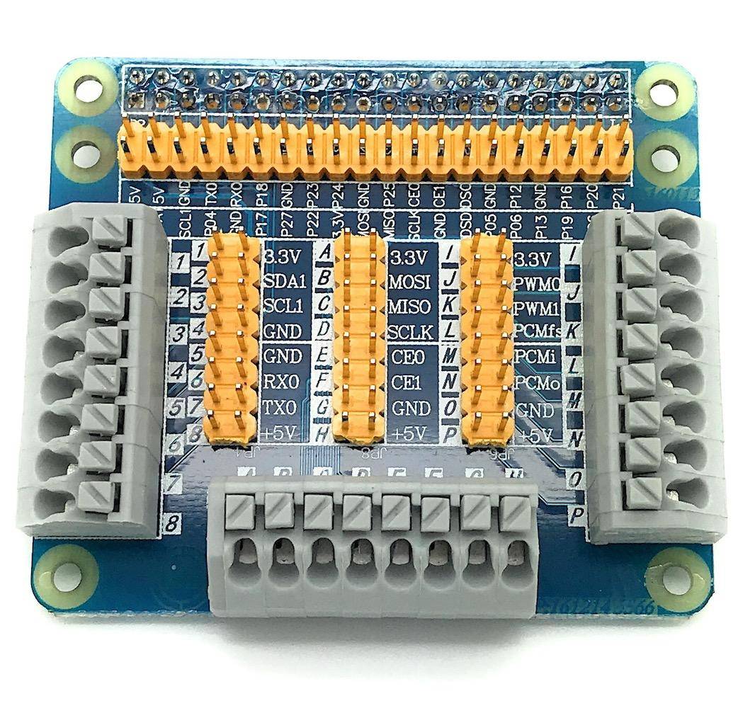 GPIO Breakout HAT mit Federkraftklemmen für Raspberry Pi