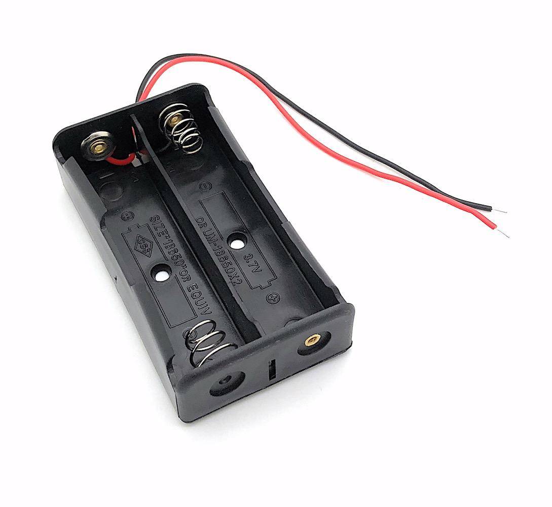 Batteriehalter für 2x 18650 mit Anschlusskabel