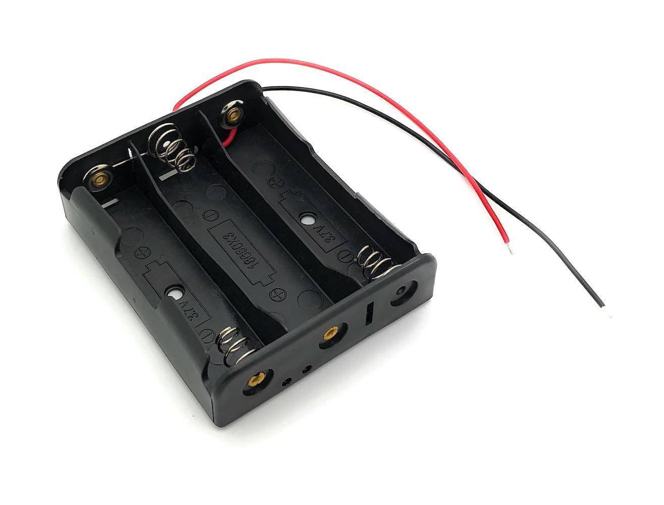 Batteriehalter für 3x 18650 mit Anschlusskabel