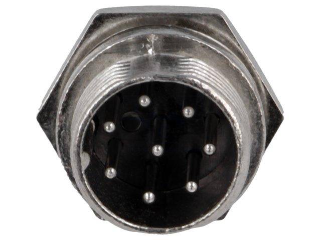 Mikrofon Einbaustecker, 8-polig, Lötmontage