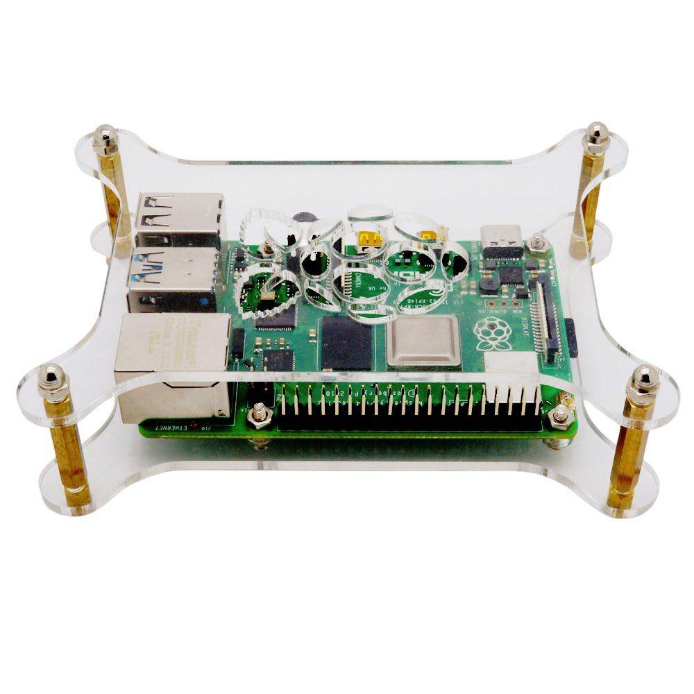 Acryl Layer Gehäuse für Raspberry Pi 4, 3, 2, B+, A+ - transparent