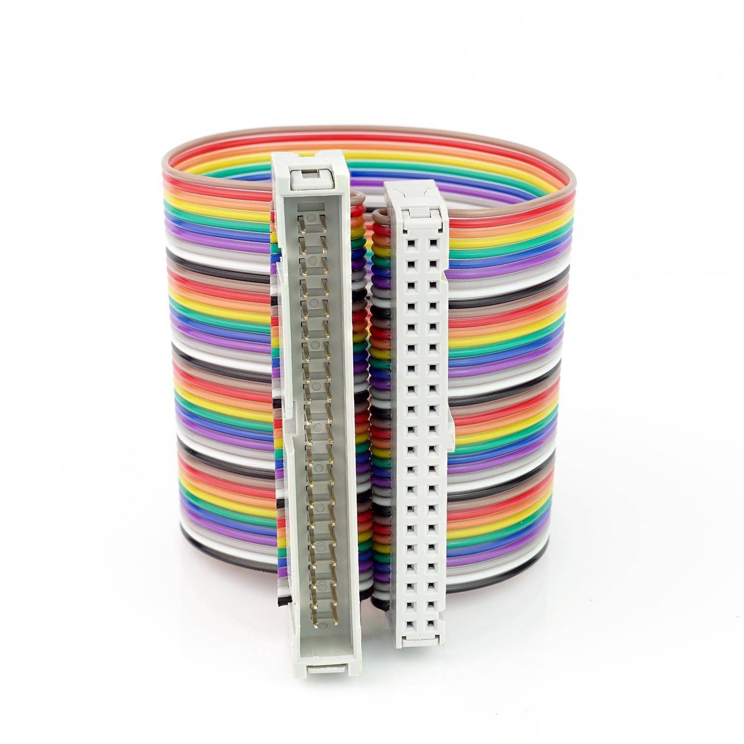 GPIO Extension / Verlängerungskabel, 40 Pin, für Raspberry Pi, rainbow - Länge: 0,15 m