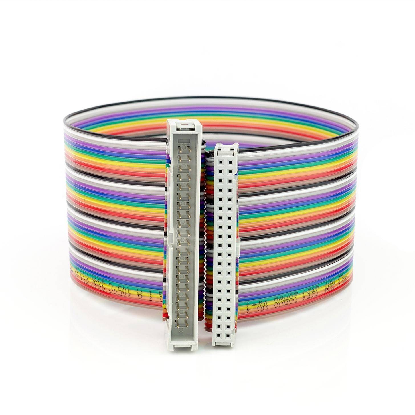 GPIO Extension / Verlängerungskabel, 40 Pin, für Raspberry Pi, rainbow - Länge: 0,30 m