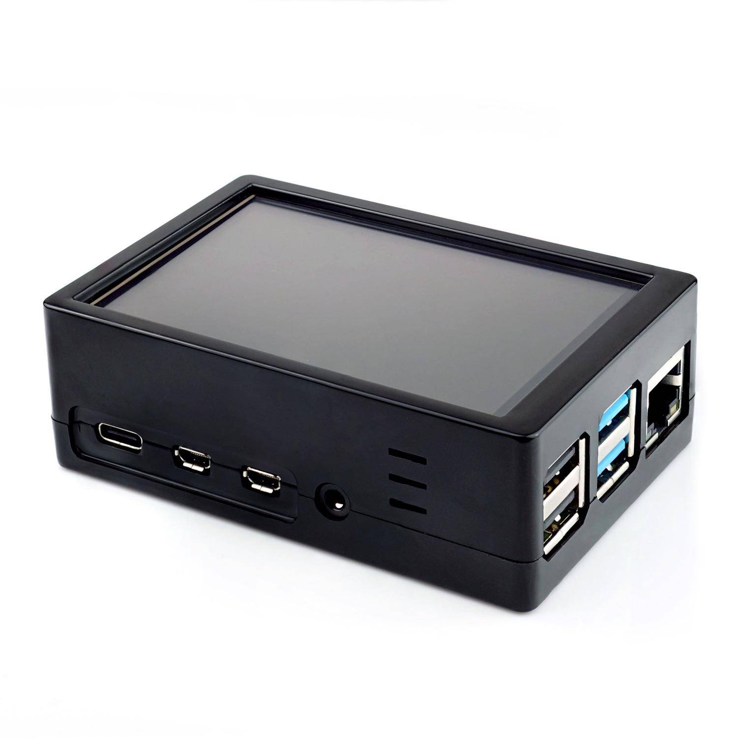 Gehäuse für Raspberry Pi 4 und 3,5" Display, schwarz