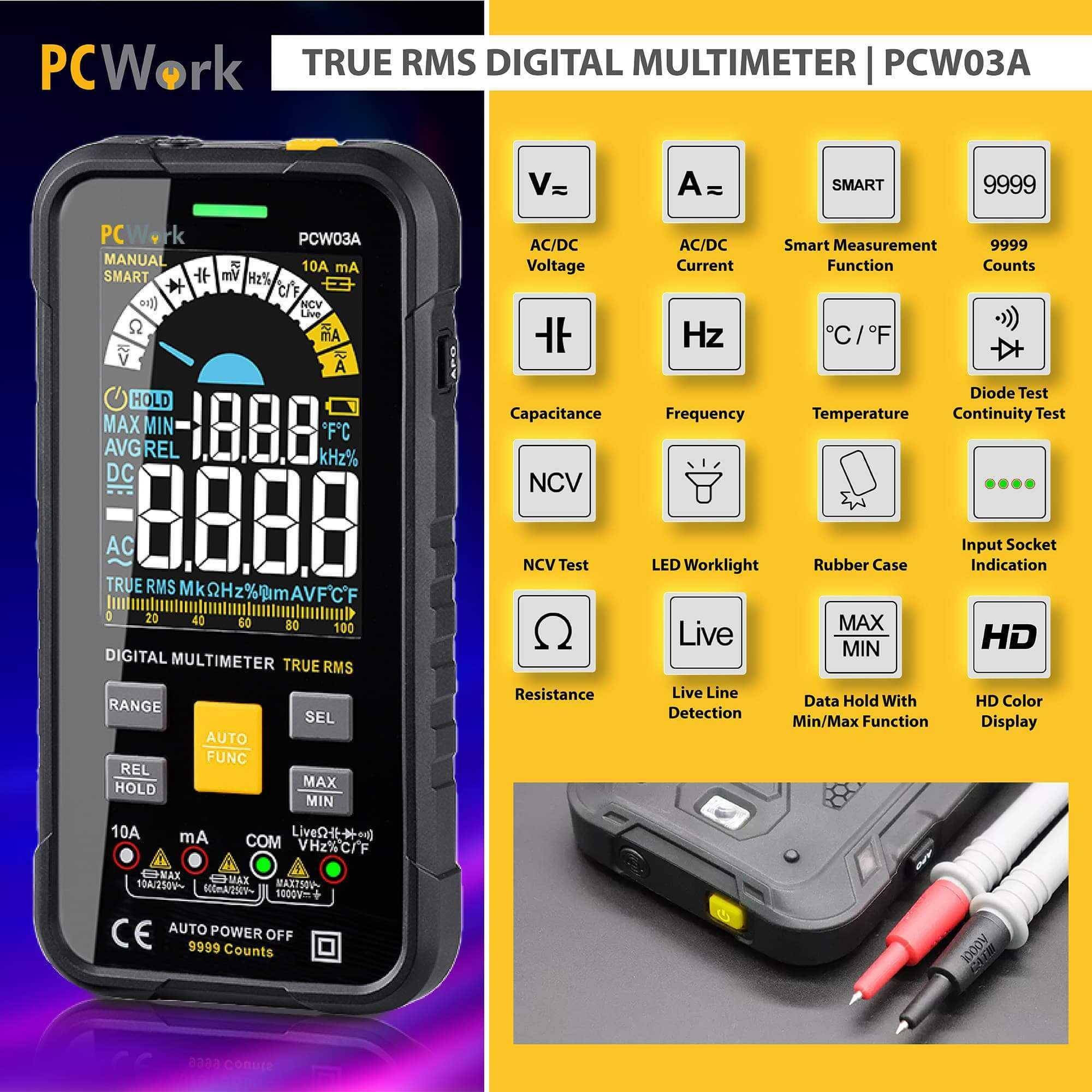 PCWork, PCW03A, Smart Digital Multimeter