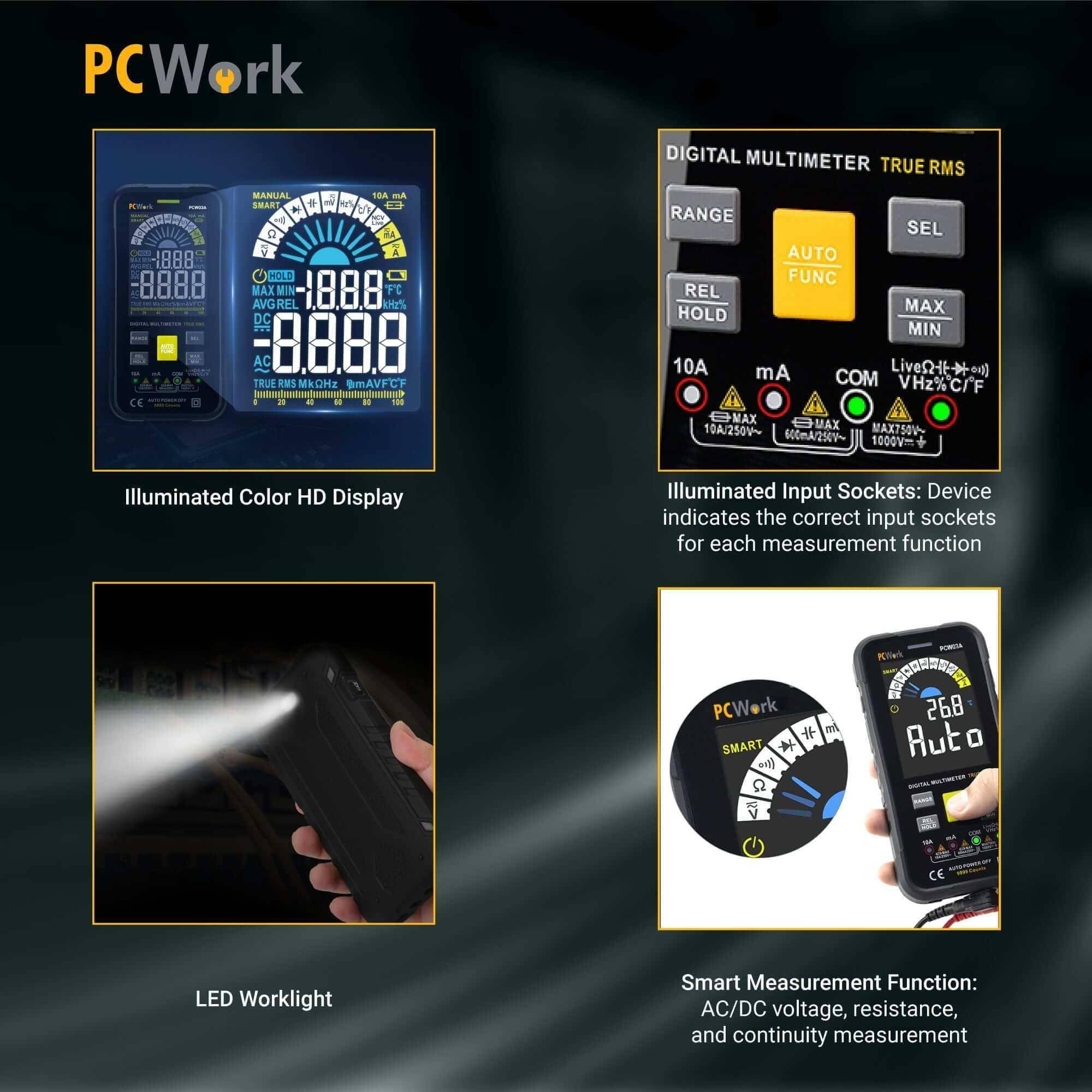 PCWork, PCW03A, Smart Digital Multimeter
