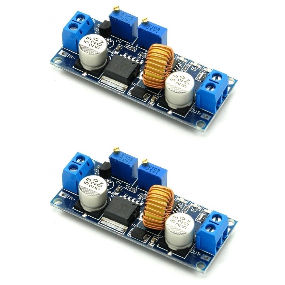 2 x Step-Down Netzteilmodul 4-38V -> 1,25-36V / 5A mit Schraubklemmen
