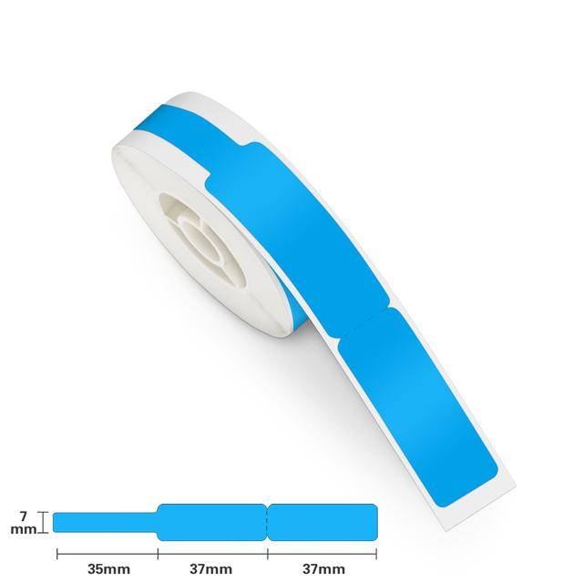 Niimbot Thermoetiketten für Kabel, 12,5x74+35, 65 Stück, blau