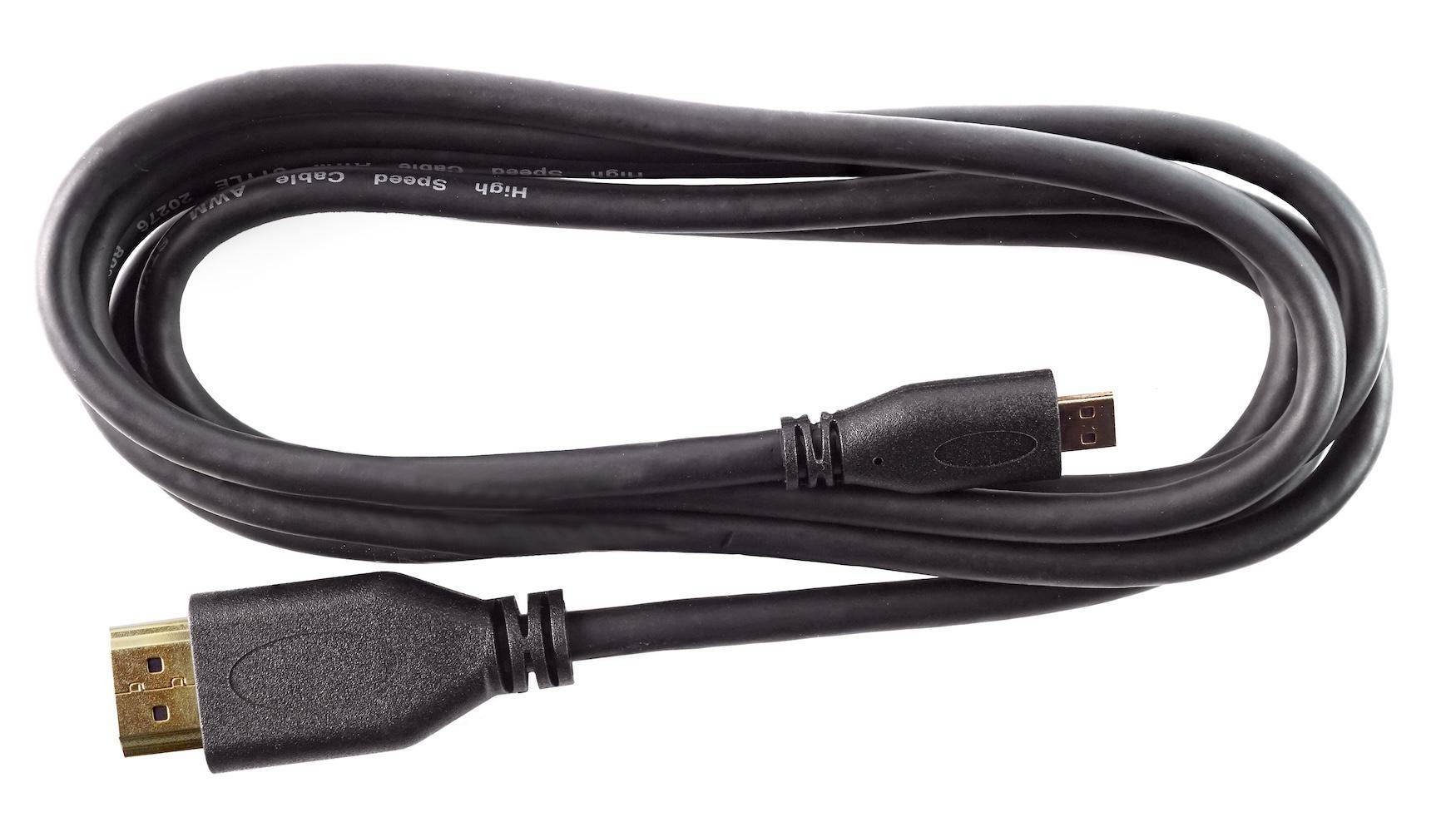 Micro HDMI Kabel, D-Stecker - A-Stecker, schwarz, 1,50m