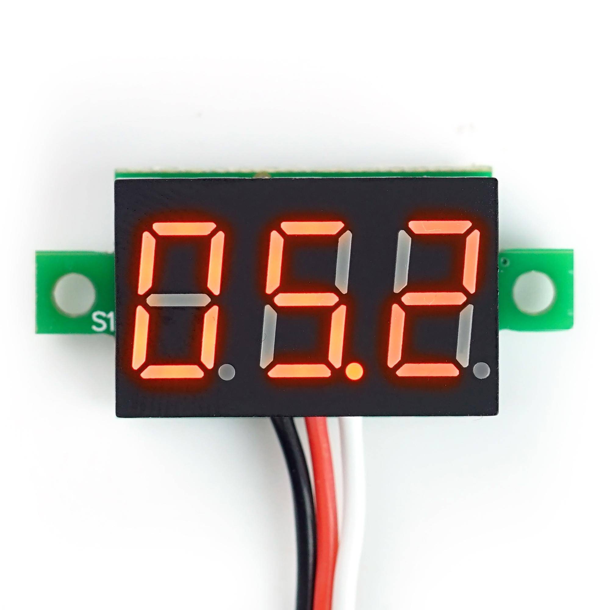 0,28" Mini Digital-Voltmeter mit LED Anzeige, 0-99V, 3-Wire, rot
