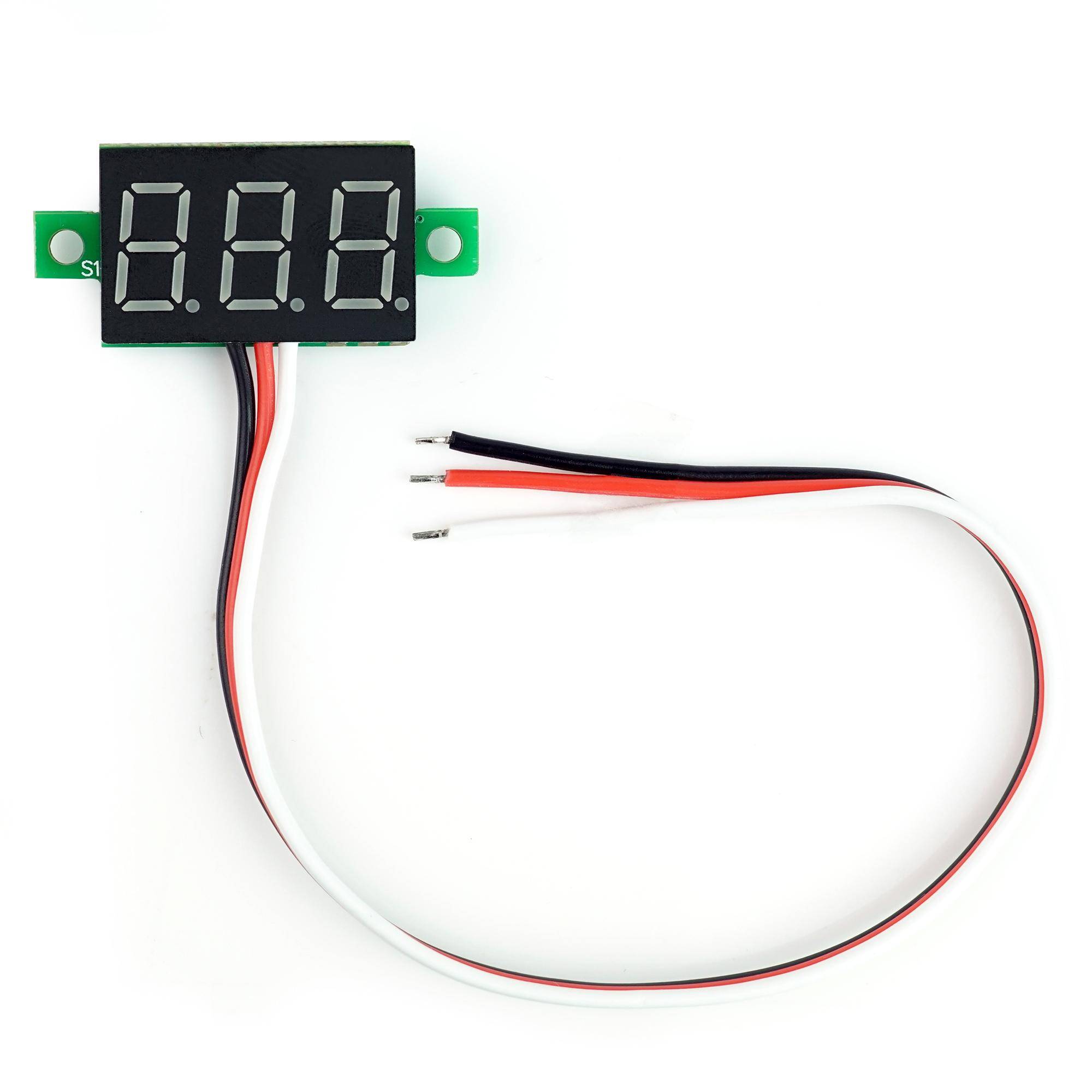 0,28" Mini Digital-Voltmeter mit LED Anzeige, 0-99V, 3-Wire, rot