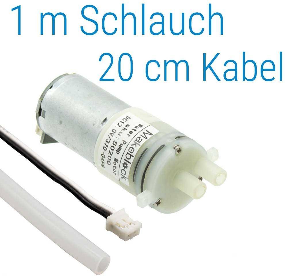 Makeblock mBuild Wasserpumpen-Set, Mini-Pumpe, Silikonschlauch 1 m, mBuild-Kabel 20 cm, 12 V