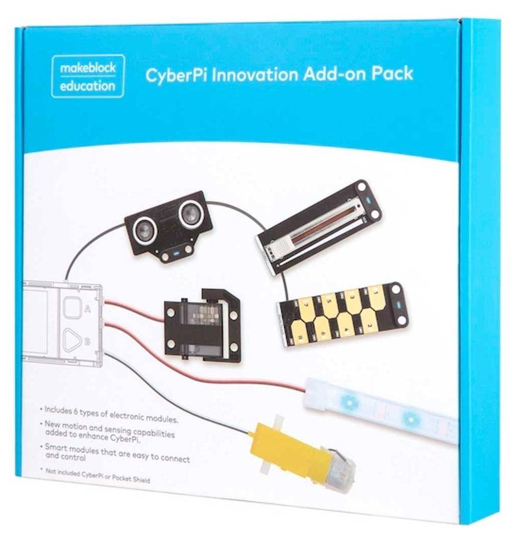 Makeblock CyberPi Innovation-Ergänzungsset, AIoT und Python-Programmierung, Motoren, Sensoren, LED