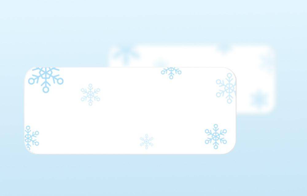 Niimbot Thermoetiketten, 12x30 mm, 1 x Rolle mit 210 Stück, Schneeflocken