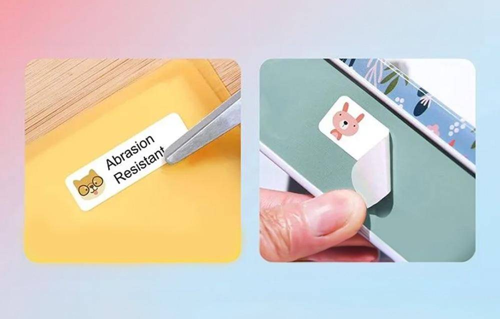 Niimbot Thermoetiketten, 12x40 mm, 1 x Rolle mit 160 Stück, Tiermuster