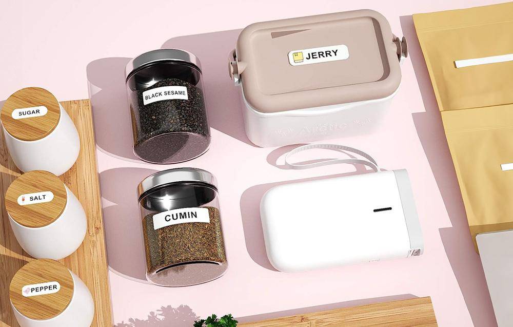 Niimbot Thermoetiketten, 14x60 mm, 1 Rolle mit 110 Stück, weiß