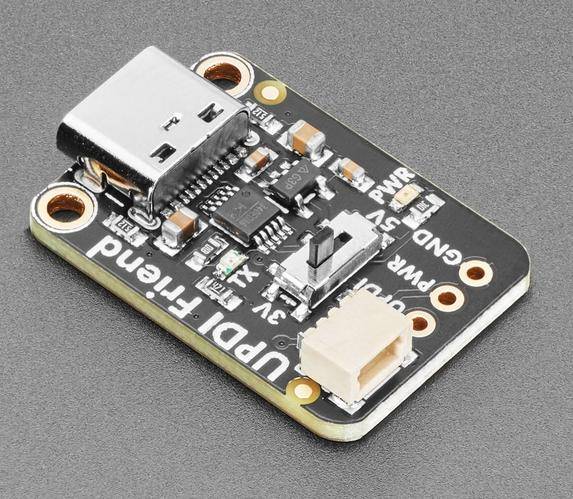 Adafruit UPDI Friend, 3V/5V Stromversorgung, CH340E Chip, USB-C, 3V/5V, 1K Rückkopplungswiderstand