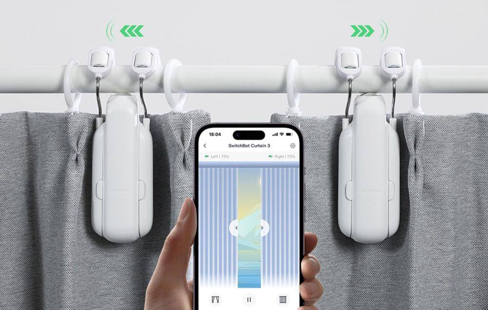 SwitchBot Curtain 3, Rod-Version, Smarte Vorhang-Steuerung, Bluetooth