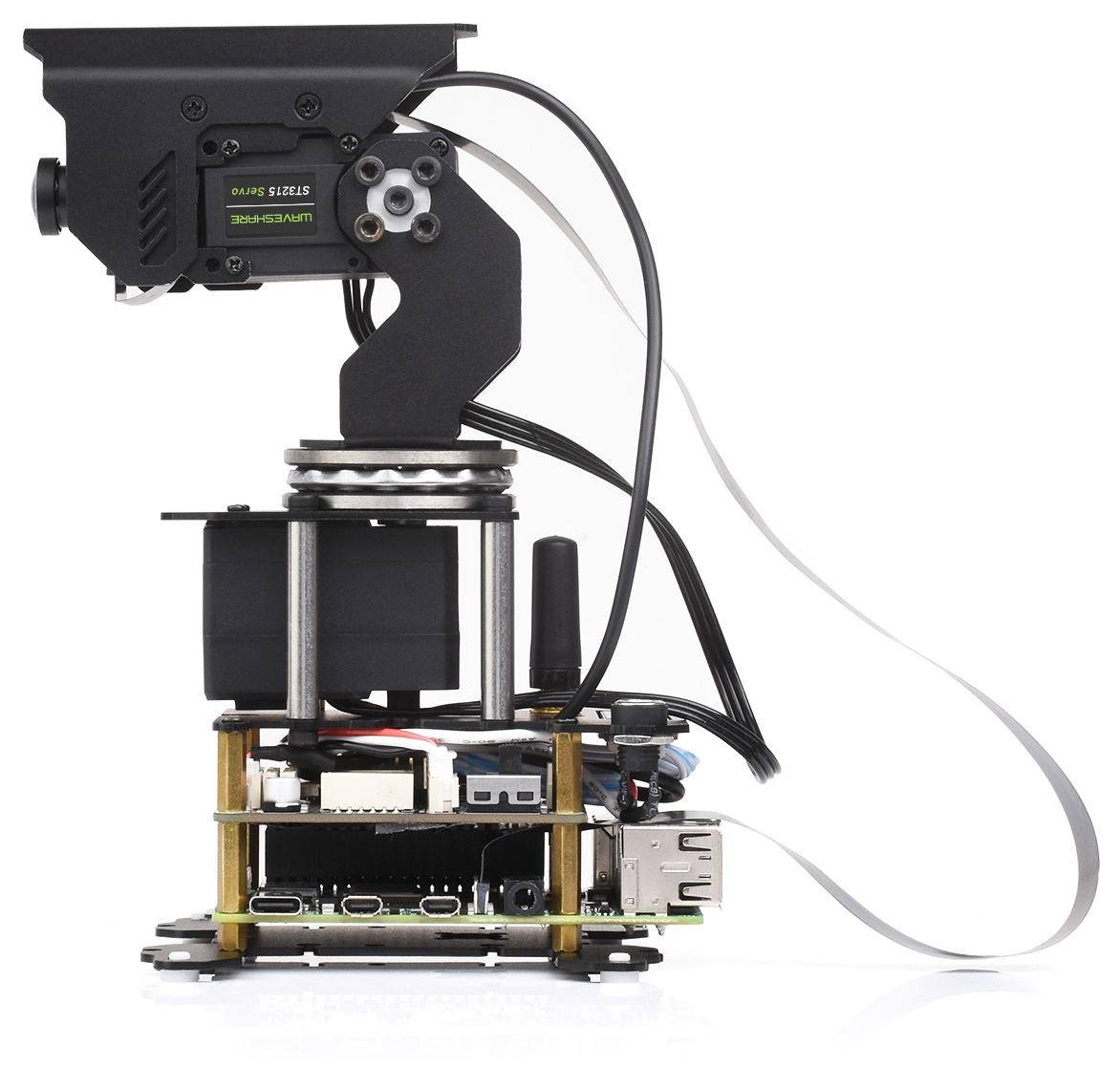 Waveshare, 360° Pan-Tilt Camera Module Kit, omnidirektional, 2-Axis Servo, für Raspberry Pi 4B/5