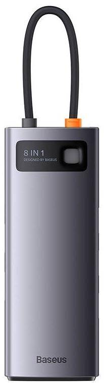 Baseus Metal Gleam 8in1 Hub, USB-C zu 3x USB 3.1 + HDMI 4K@60Hz + USB-C PD + Ethernet RJ45 + SD