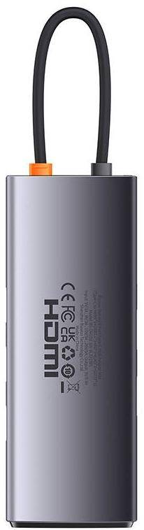 Baseus Metal Gleam 8in1 Hub, USB-C zu 3x USB 3.1 + HDMI 4K@60Hz + USB-C PD + Ethernet RJ45 + SD