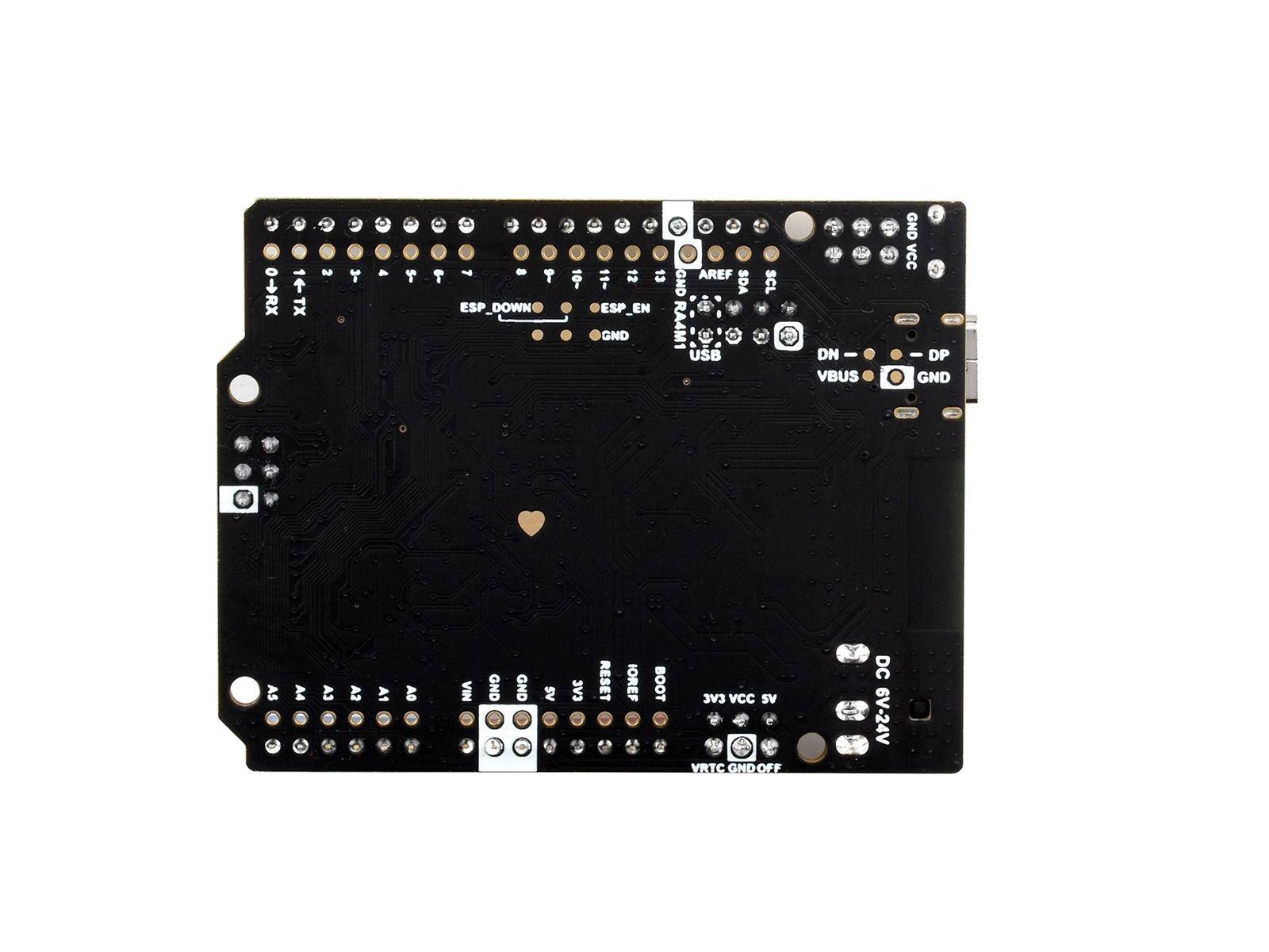 Waveshare R7FA4 PLUS B Entwicklungsboard für Arduino UNO R4, ESP32-S3FN8, 12x8 LED-Matrix, 3.3-5V