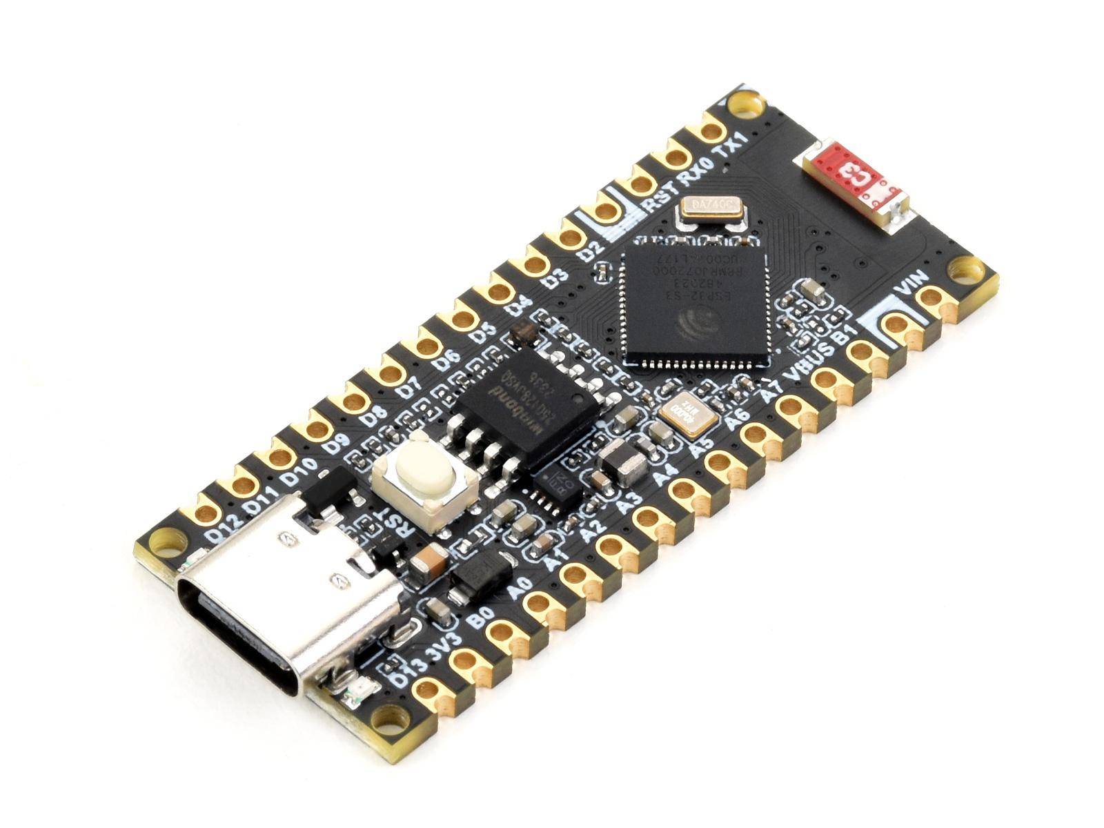 Waveshare ESP32-S3 Nano Entwicklungsboard, Wifi, Bluetooth, 8MB PSRAM, 16MB Flash - Auswahl: ohne Header