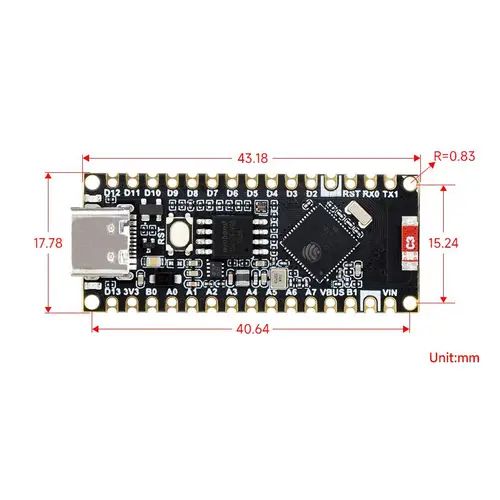 Waveshare ESP32-S3-Nano Entwicklungsboard, Wifi, Bluetooth, 8MB PSRAM, 16MB Flash, ohne Header Waveshare ESP32-S3-Nano Entwicklungsboard, Wifi, Bluetooth, 8MB PSRAM, 16MB Flash, ohne Header